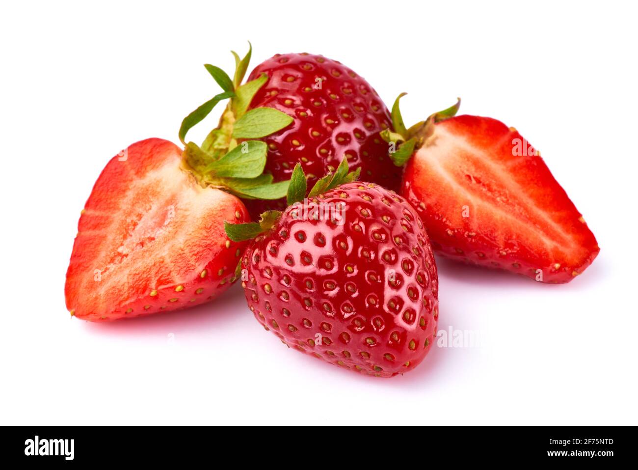 Studio shot of Fresh strawberry isolated on white background Stock ...
