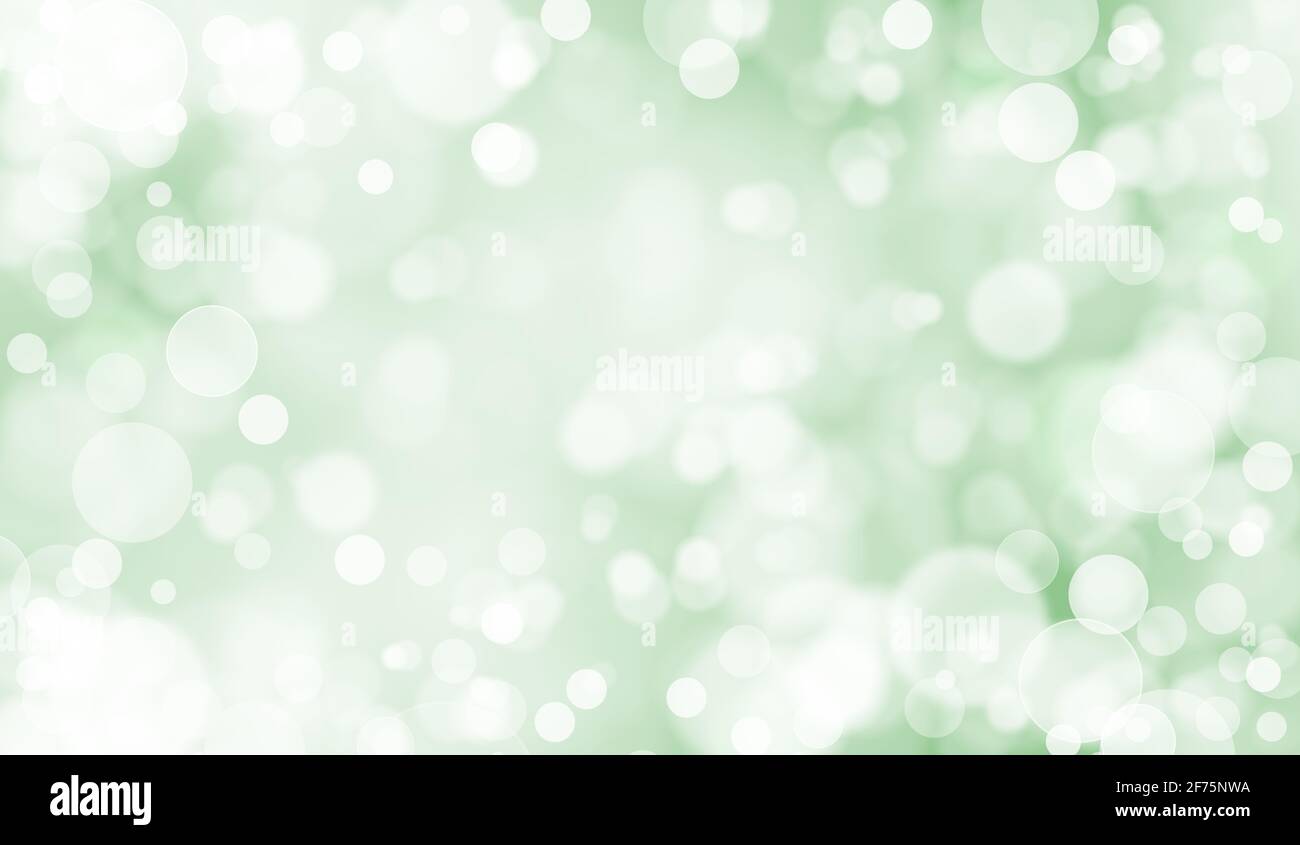 Bokeh green background defocused with copy space illustration. Abstract ...