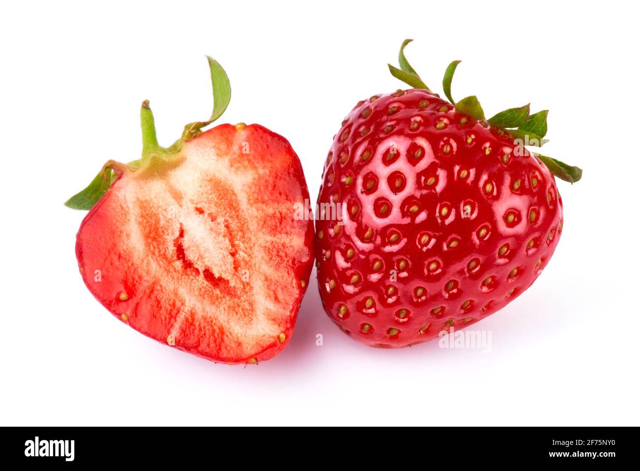 Studio shot of Fresh strawberry isolated on white background Stock ...
