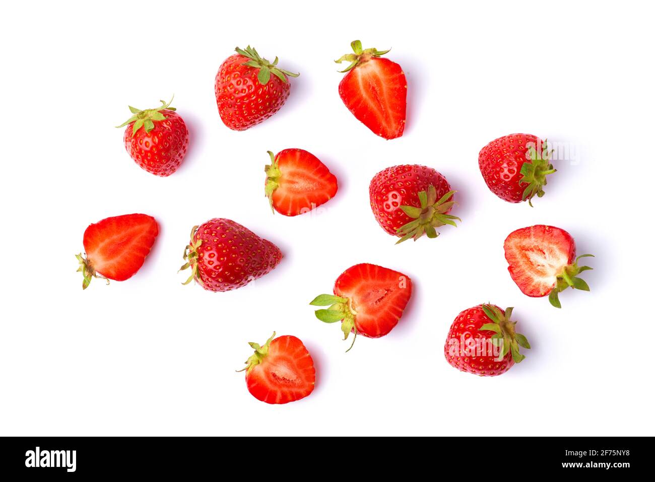 Studio shot of Fresh strawberry isolated on white background Stock ...