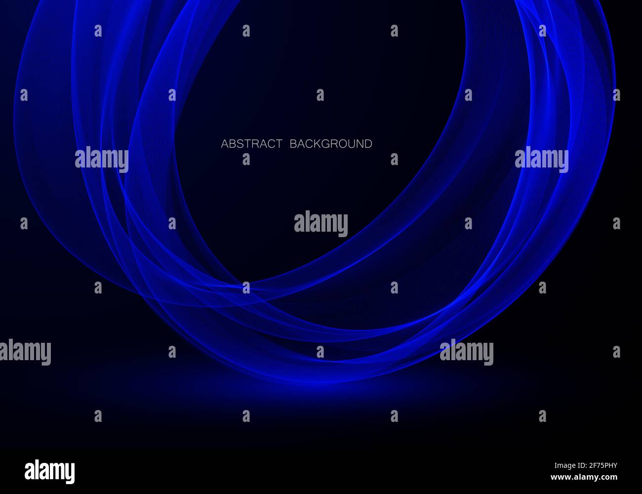 Abstract swirl energy circle Blue element design wave Stock Vector
