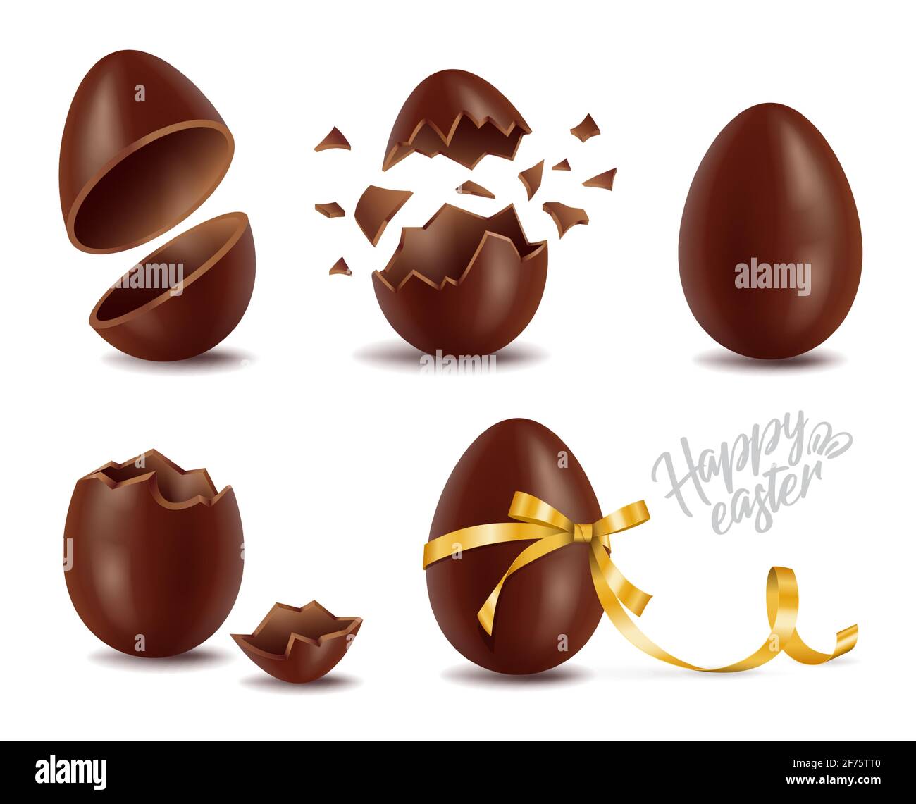 Chocolate Easter Egg Vector Hd Images, 3d Chocolate Eggs, Sugar