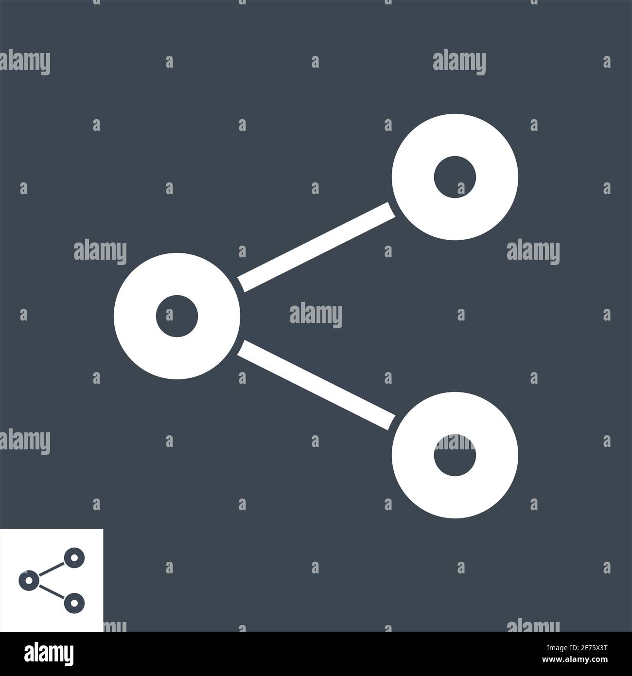 Share related vector glyph icon. Stock Vector