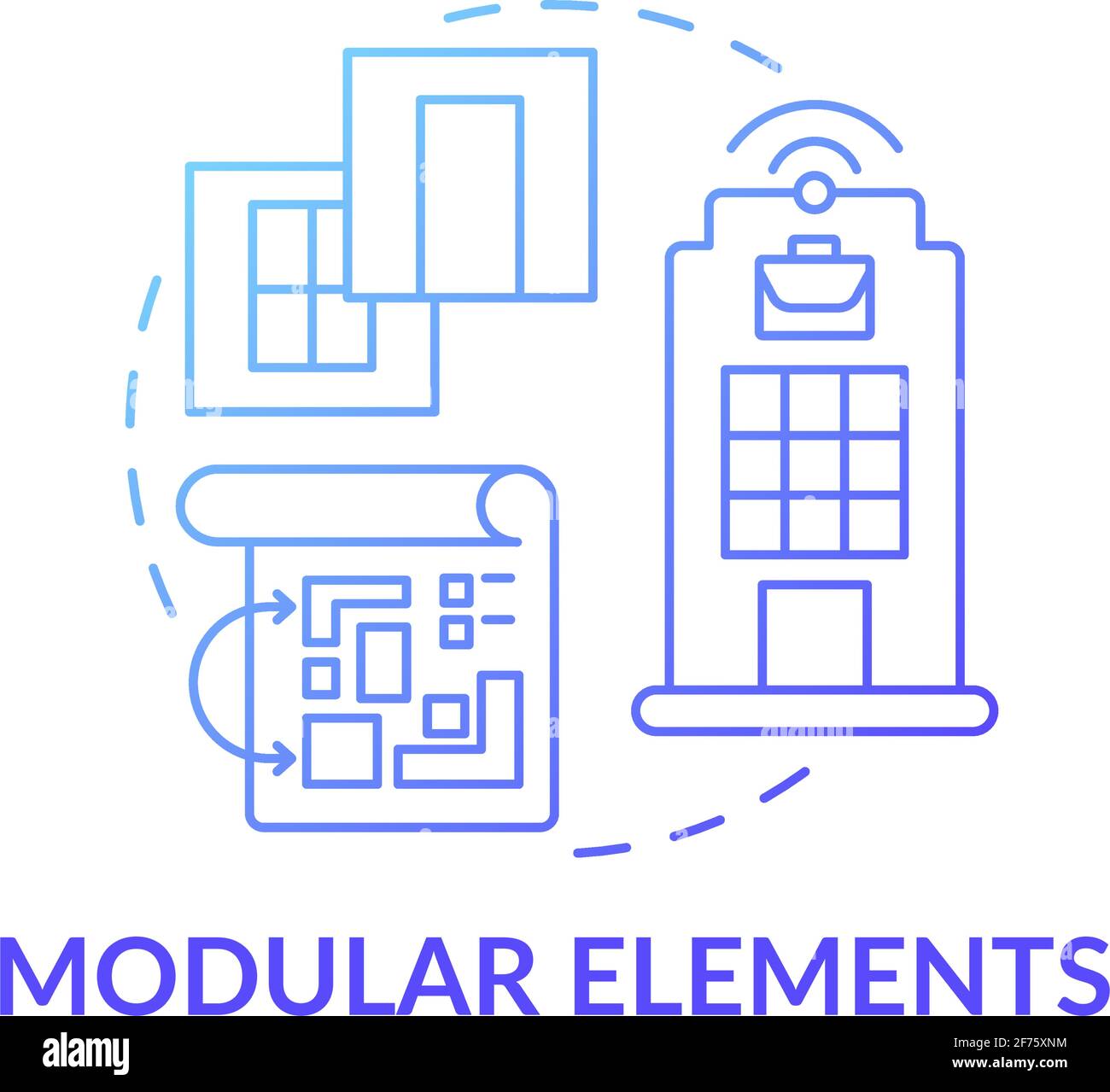 Modular elements concept icon Stock Vector Image & Art - Alamy