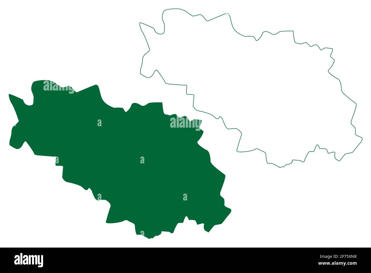 Sonipat district (Haryana State, Republic of India) map vector