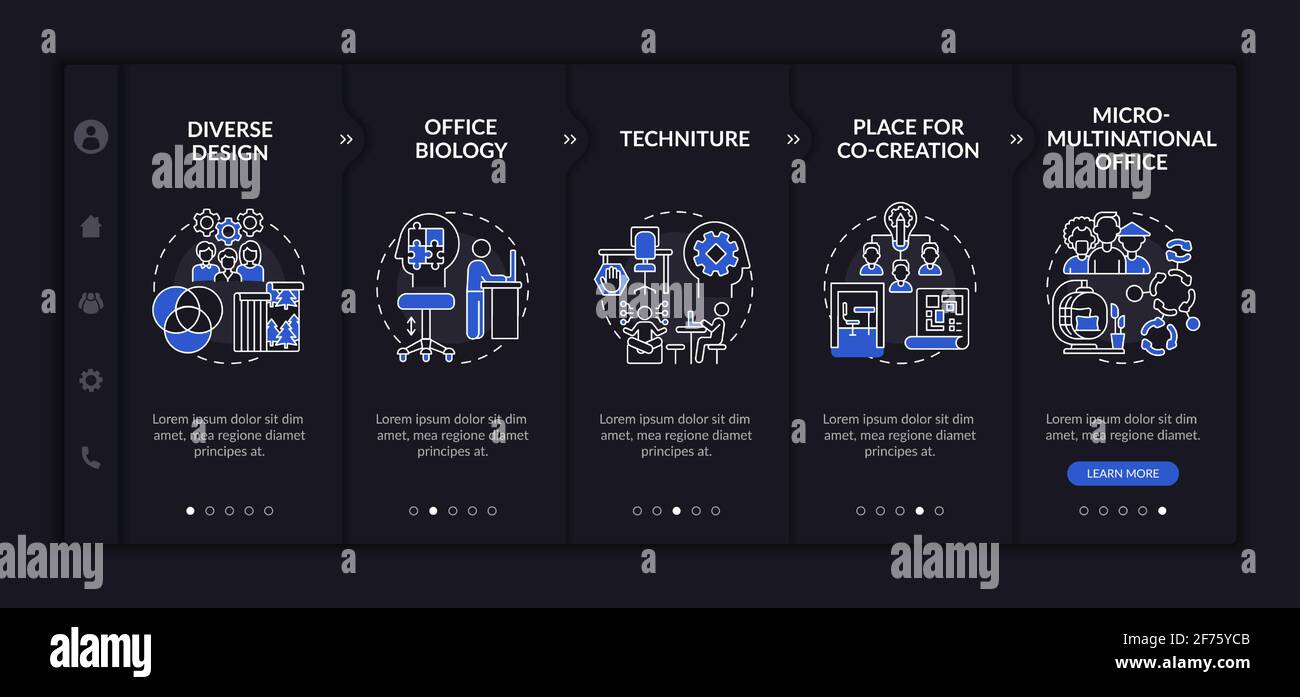 Occupational trends onboarding vector template Stock Vector