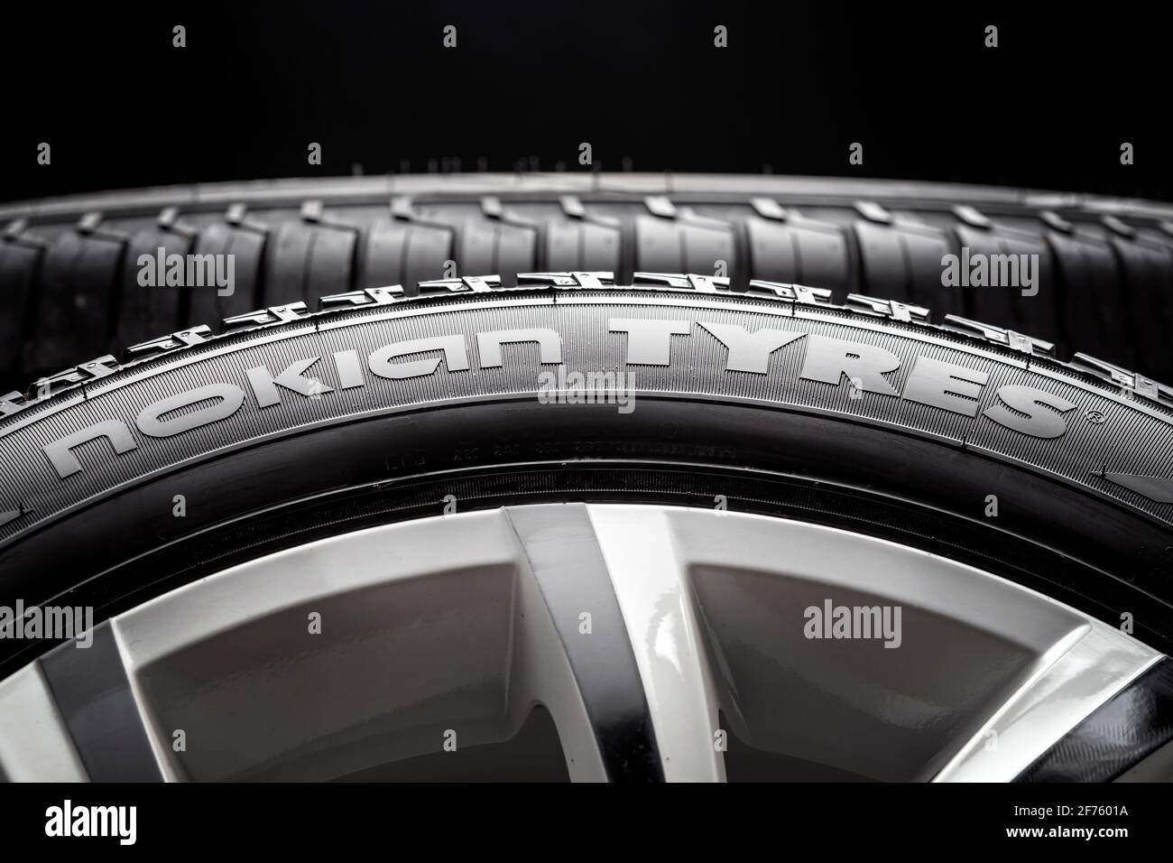 Nokian Tyresthe logo of the tire manufacturer on the sidewall of the