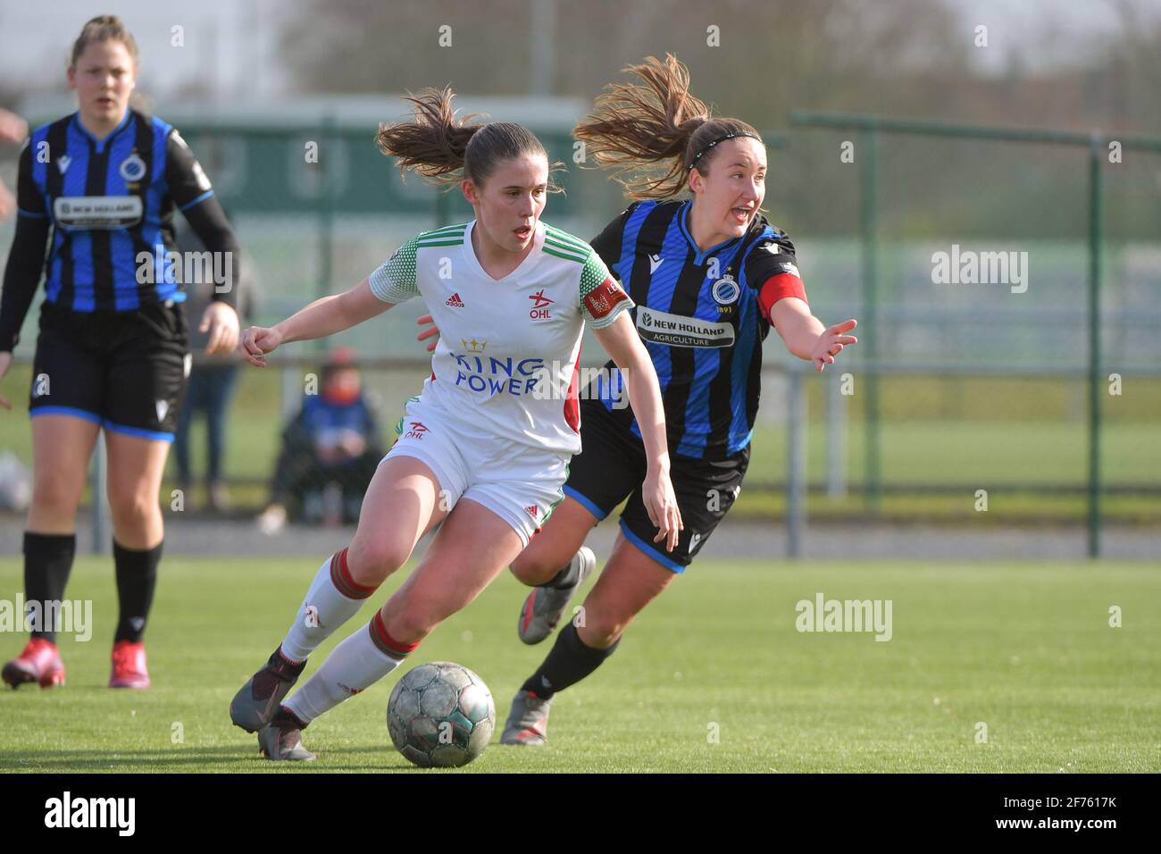 Sint Andries, Belgium. 03rd Apr, 2021. Marie Detruyer (17) of OHL and