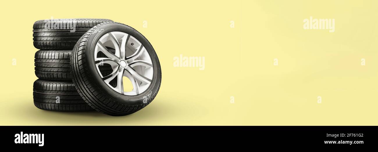 New car rims stacked hi-res stock photography and images - Alamy