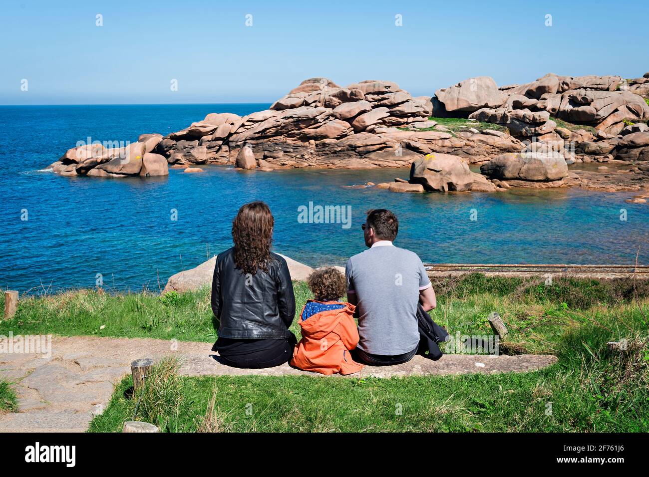 France, Brittany, PerrosGuirec, the coast Stock Photo Alamy