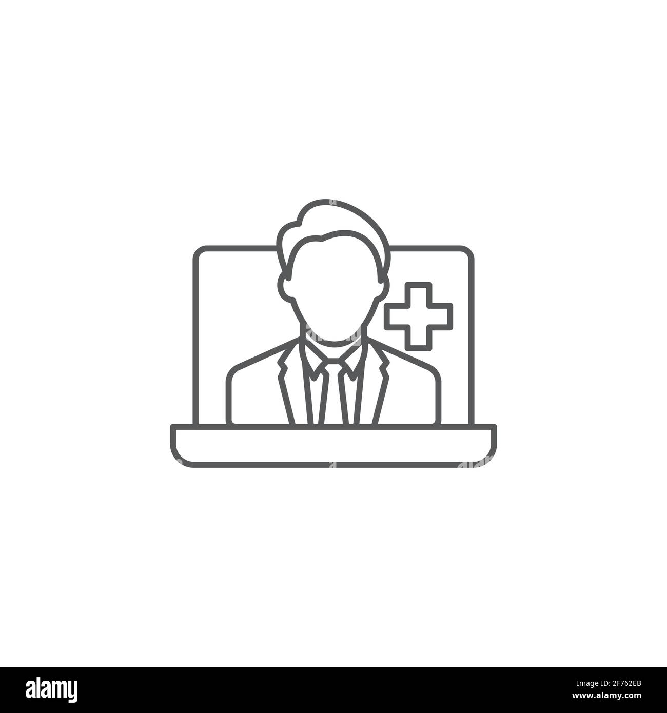 Doctor Consultation Icon. Flat Design. Isolated Stock Vector Image ...