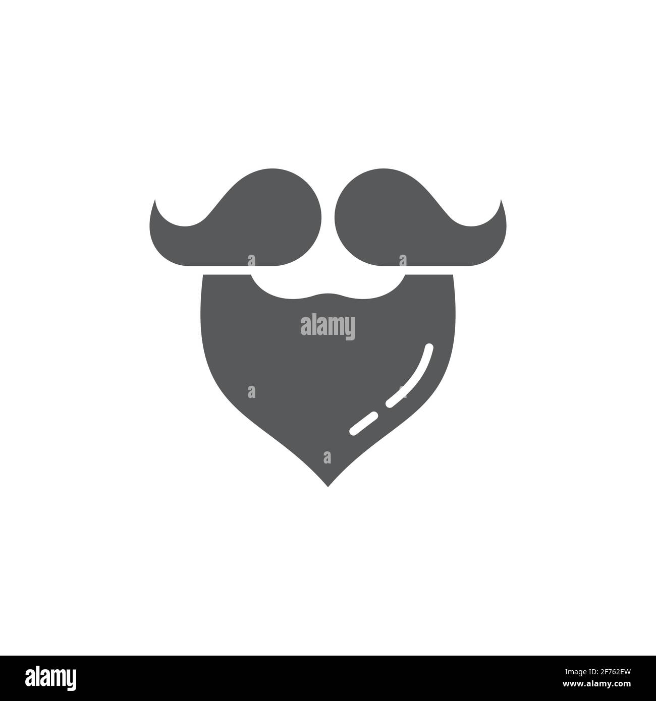 Mustache and beard icon isolated on color background. Barbershop symbol.  Facial hair style. Vintage style drawing. Vector Illustration Stock Vector  Image & Art - Alamy