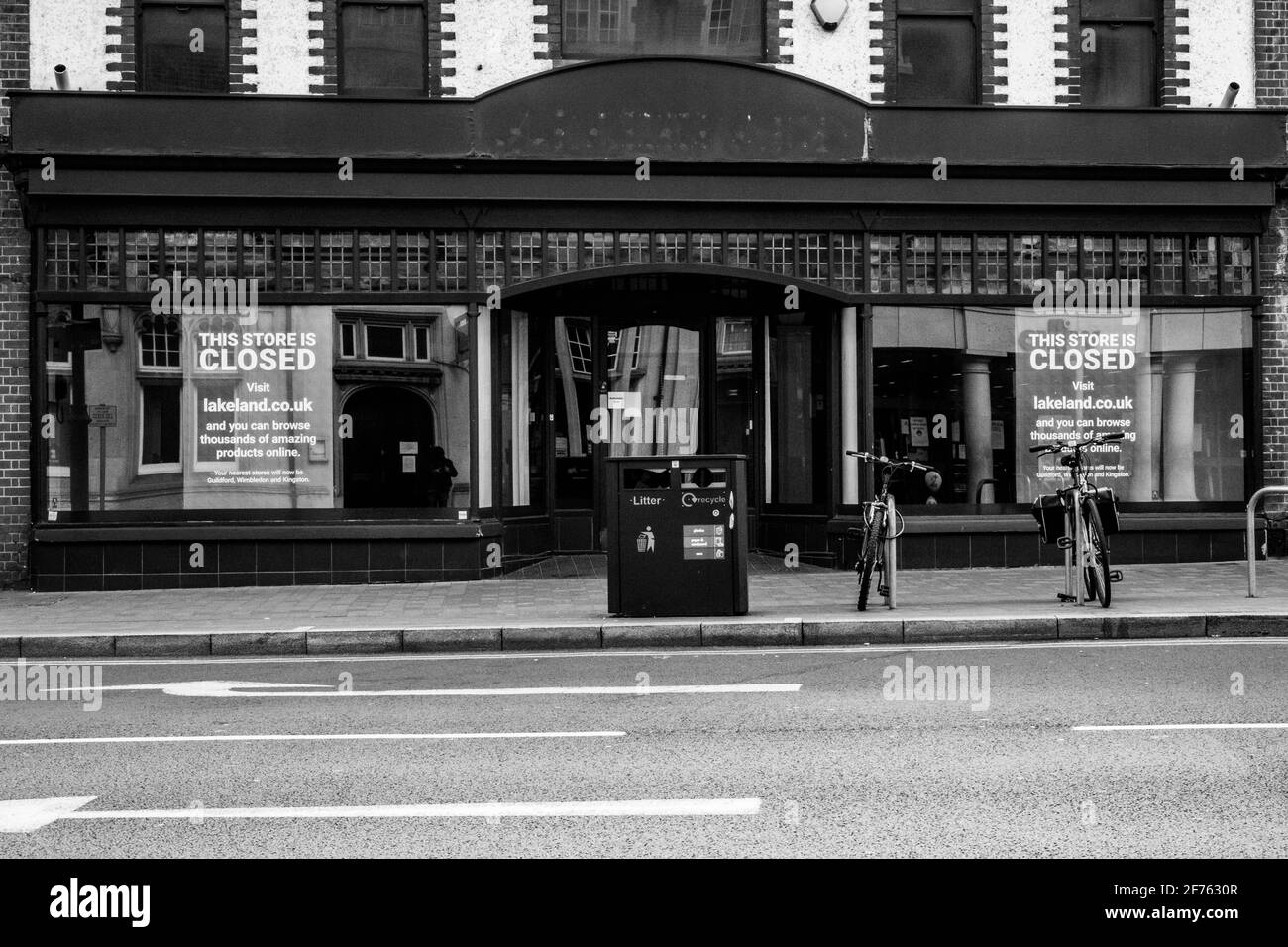 Epsom Surrey, London UK, April 5 2021, High Street Shop or Store Shut Down During Covid-19 Coronavirus Lockdown Another Business Failure Stock Photo