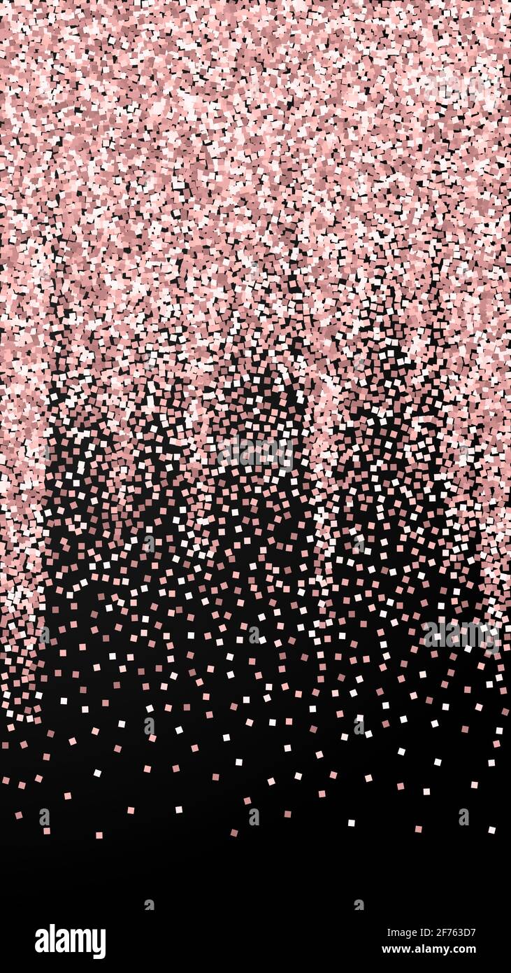 Pink gold glitter luxury sparkling confetti. Scattered small gold particles  on black background. Enchanting festive overlay template. Attractive vecto  Stock Vector Image & Art - Alamy