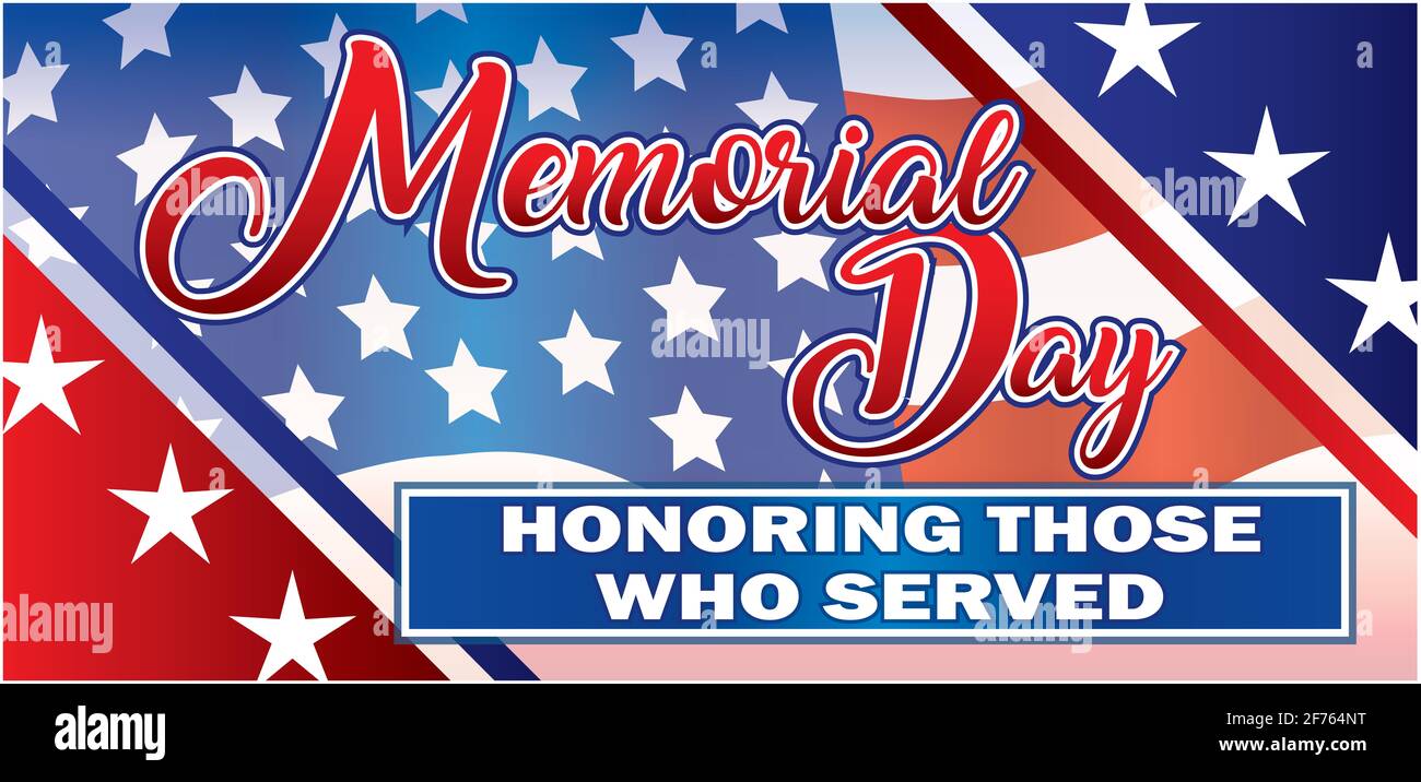 Memorial Day Banner Stock Photo