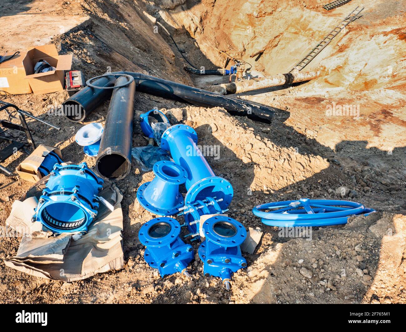 Assembly process piping parts bellow flexible joint for expansion in