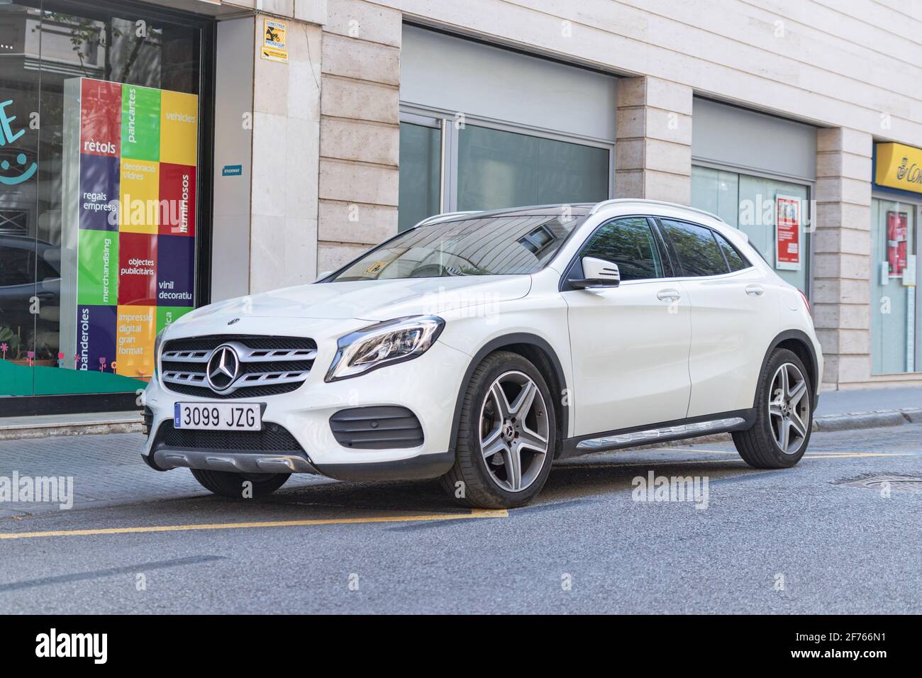 SABADELL, SPAIN-APRIL 4, 2021: 2018 Mercedes-Benz GLA 200d (CDI), facelift, First generation (X156) Stock Photo