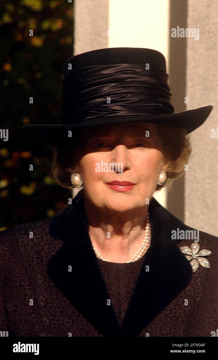 MARGRET THATCH  AT THE MEMORIAL SERVICE  FOR DENIS THATCHER.30/10/03 PILSTON Stock Photo