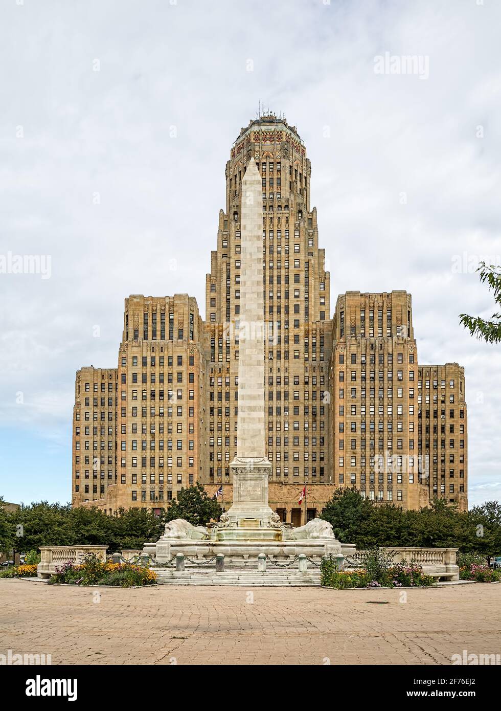 Buffalo City Hall, Art Deco landmark at 65 Niagara Square, Buffalo, NY. Stock Photo