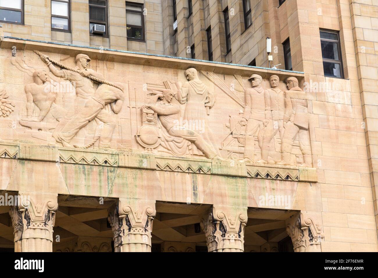 Detail, Buffalo City Hall, Art Deco landmark at 65 Niagara Square