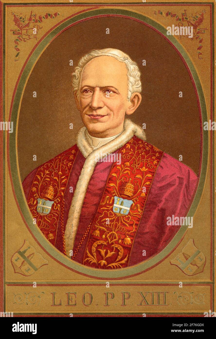 Leo XIII, was Pope from 1878 - 1903 Stock Photo