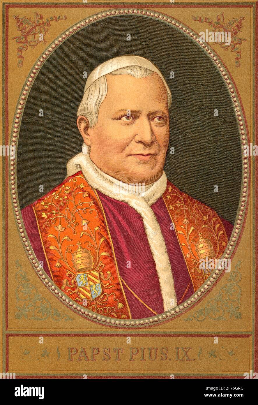 Pope Pius IX, 1792 –1878, was Pope from 1846 to his death Stock Photo