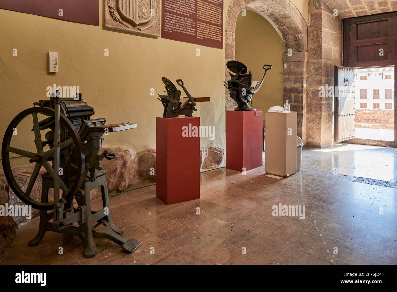 Museum of Printing and Graphic Arts, is the first in Spain and second most important in Europe in the monastery of El Puig, Valencia, Spain, Europe Stock Photo