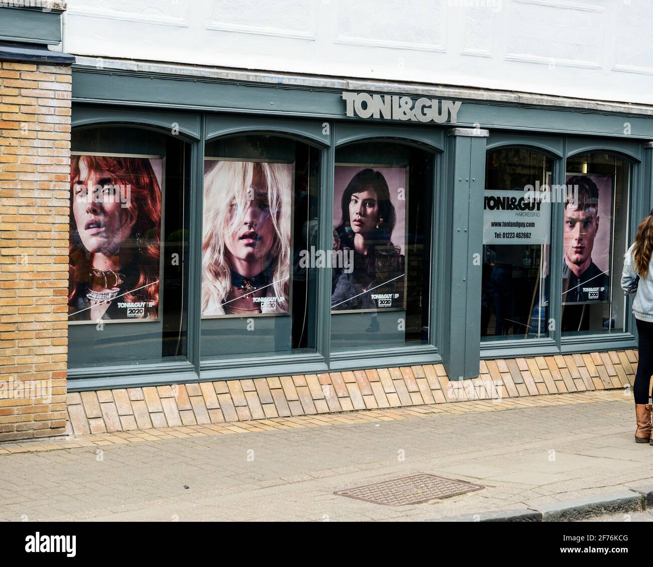 Cambridge, UK, England, 03-04-2021. Building exterior of Toni and Guy Hair Stylists. Stock Photo