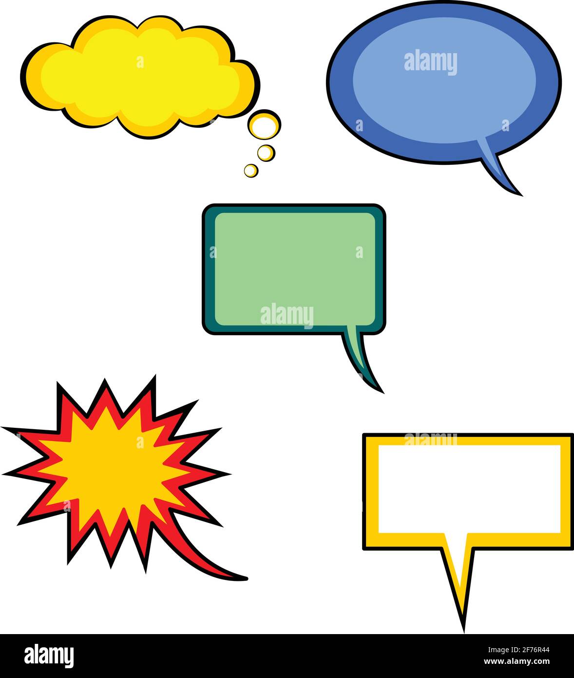 Set of Speech bubble stock illustration vector Stock Vector