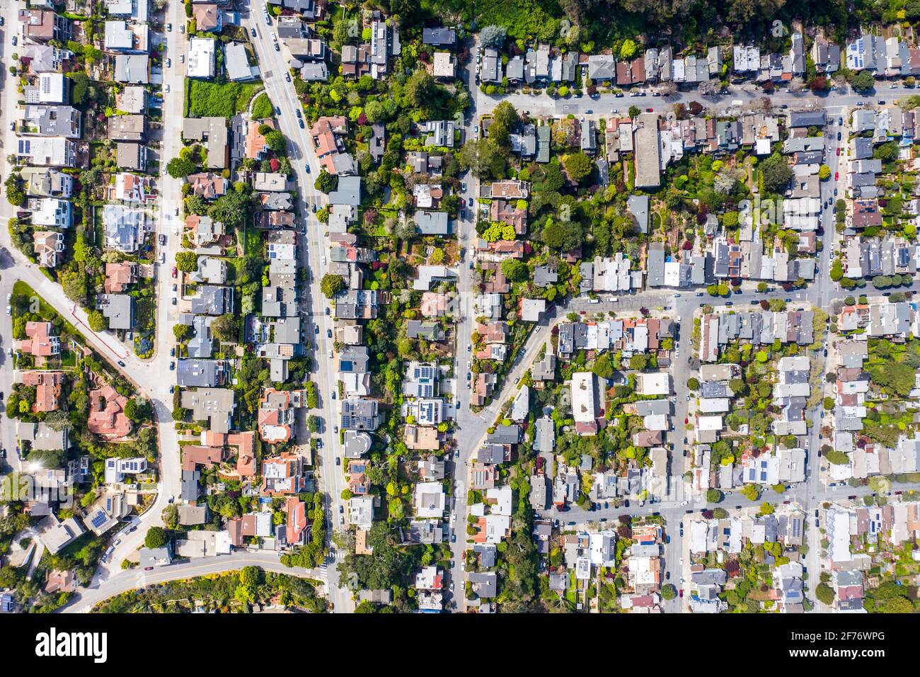 Aerial view of Ashbury Heights, San Francisco, CA, USA Stock Photo Alamy