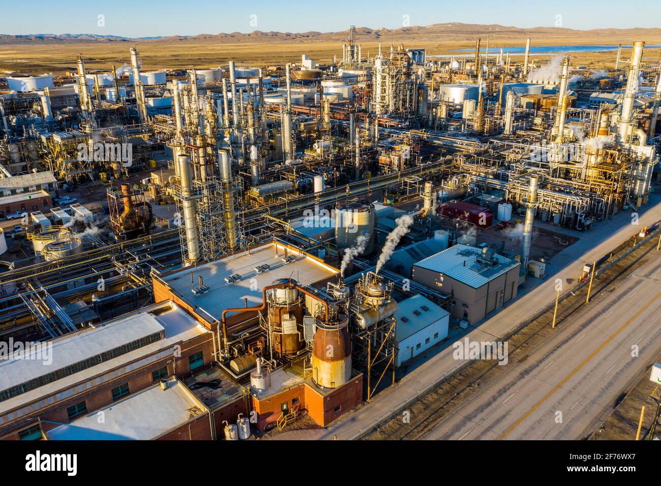 Sinclair Oil Refinery, Sinclair, Wyoming, USA Stock Photo