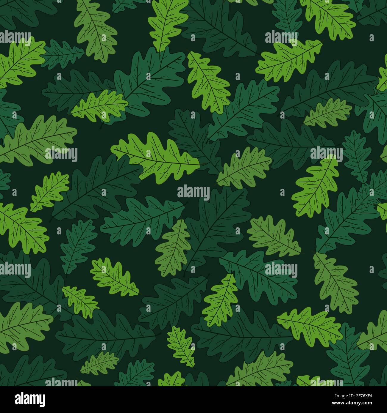 Oak Leafs Texture, Seamless Pattern. Vector Seamless Background  for Wallpapers, Wrapping Papers, Textile, Greeting Cards Stock Vector