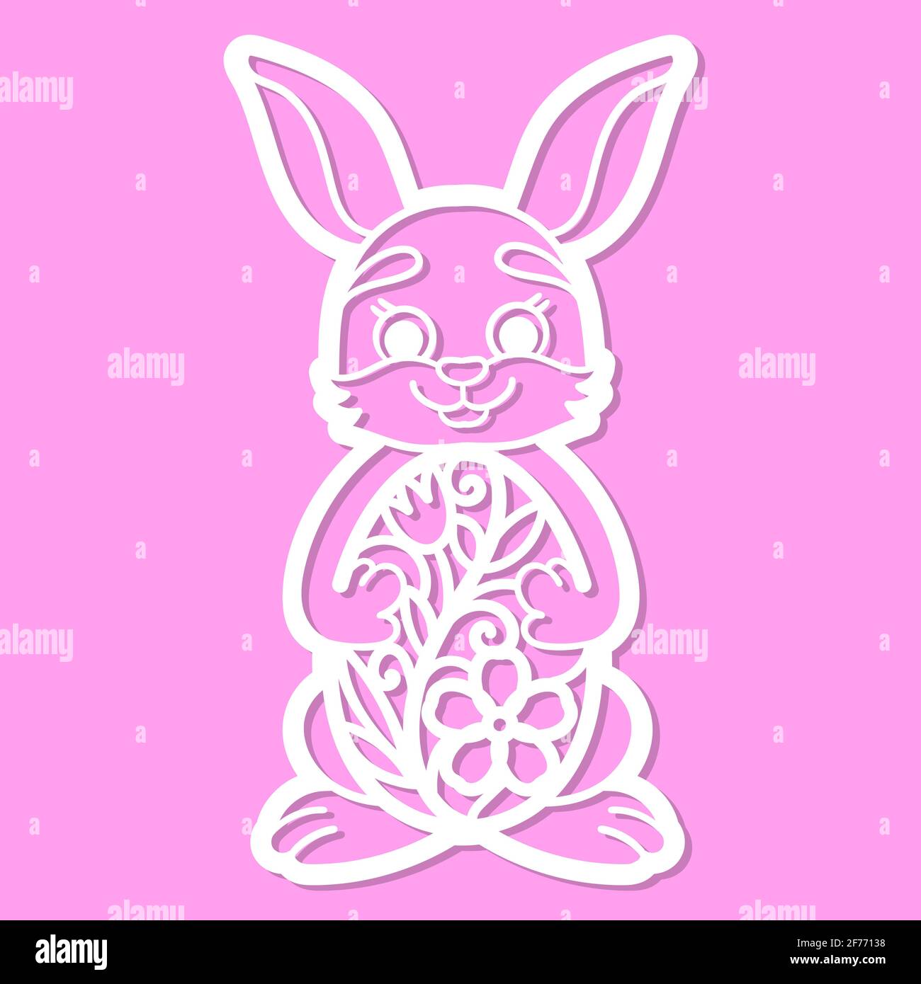 Laser cutting template. Lace envelope. For cutting from any material. Vector Stock Vector
