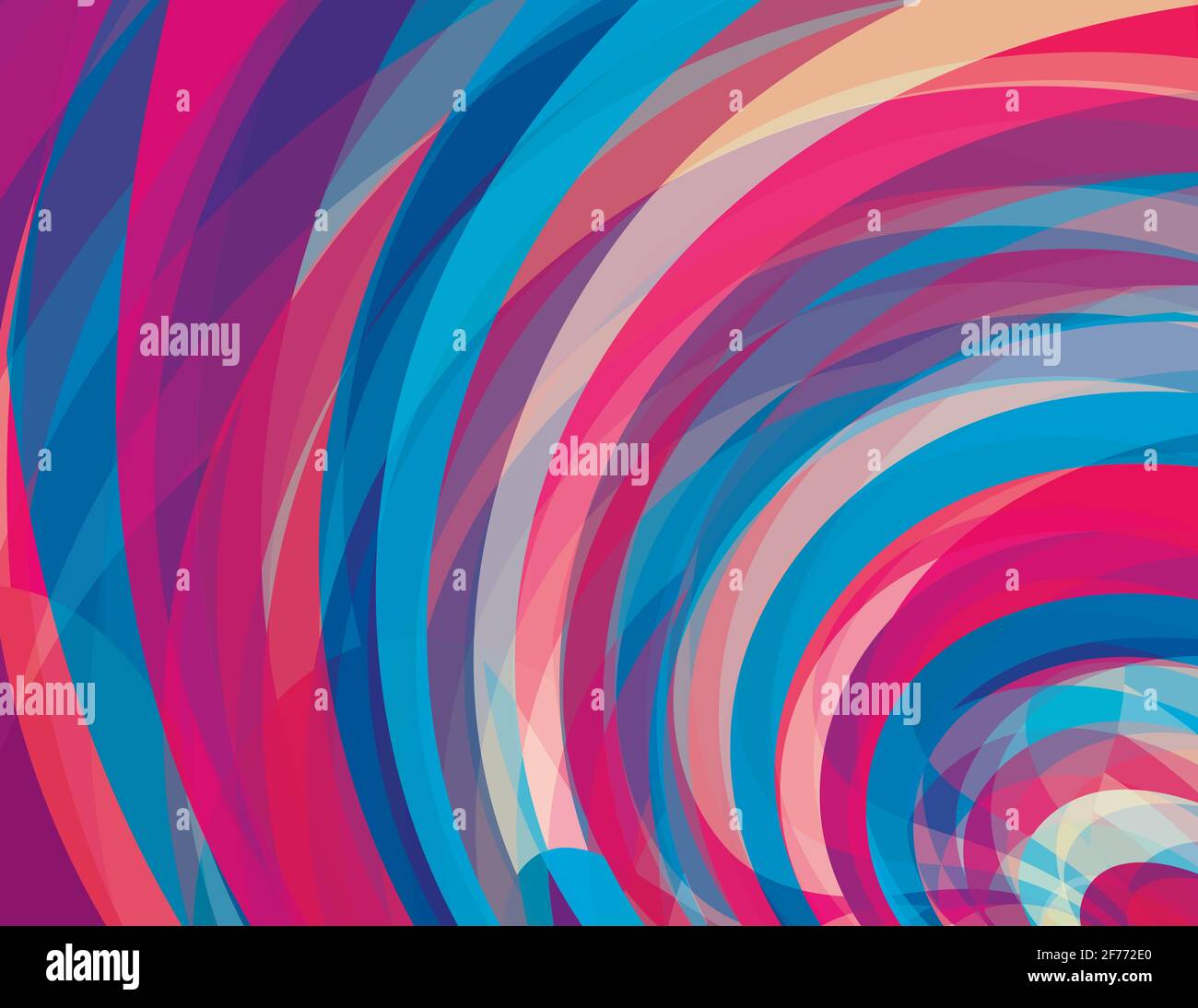 Artistic design background with amaranth and cerulean blue swirls. Vector graphic pattern. CMYK colors Stock Vector