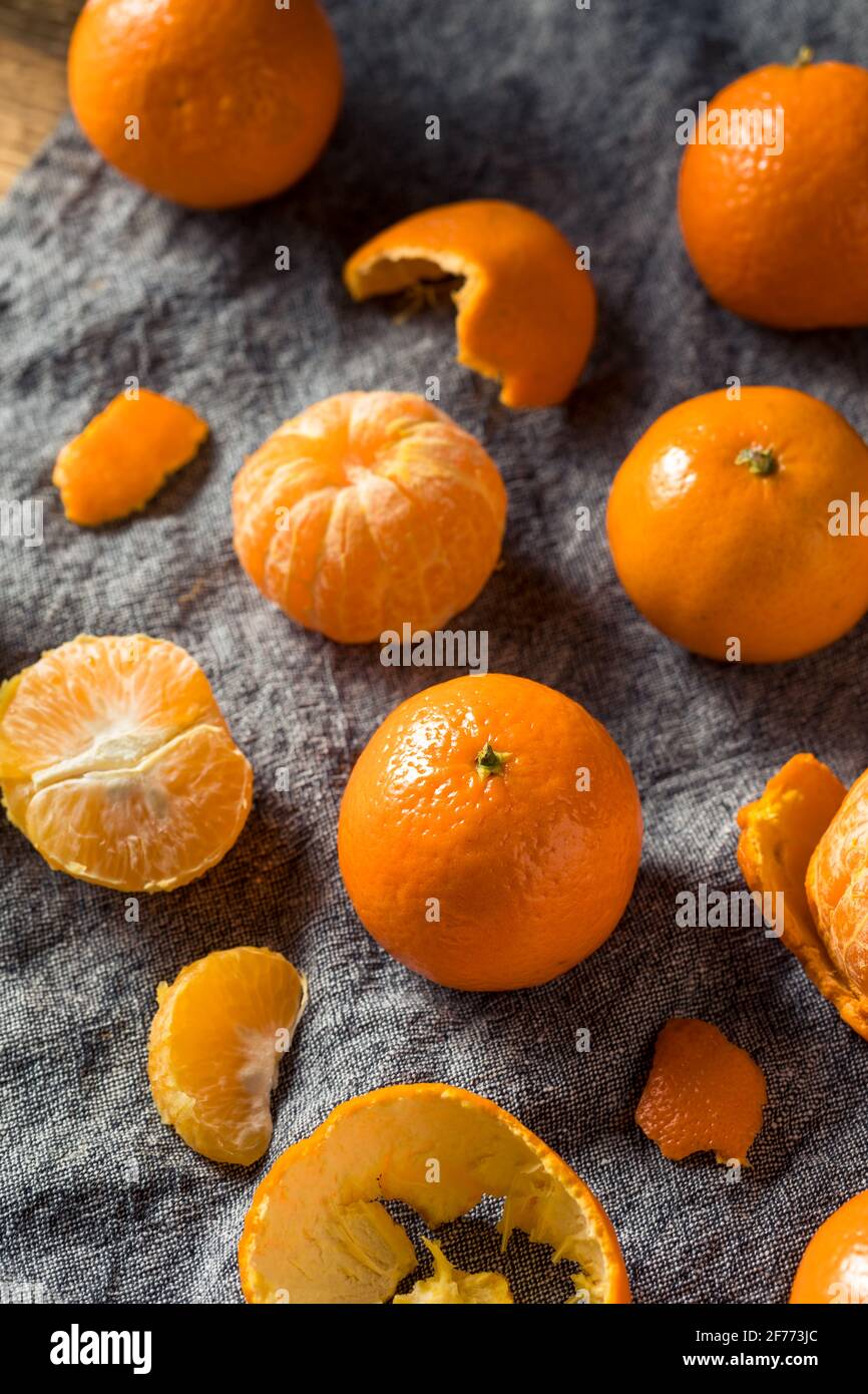 Raw Orange Organic Clementine Fruit Ready to Eat Stock Photo