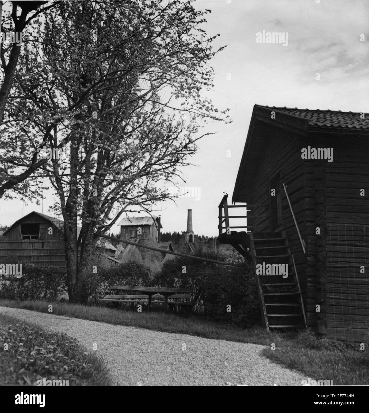 Björsjö Old hut in Västerbergslagen, 1940. With the photographer, the photographer with Io Tefas prize competition was 1941. Stock Photo