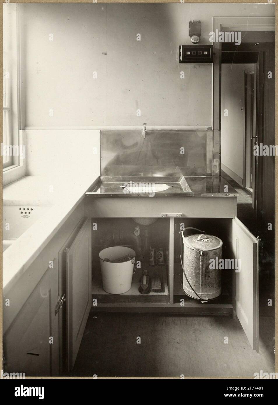 Picture from engineer P. Wretblad's material for building and living exhibitions. Stock Photo