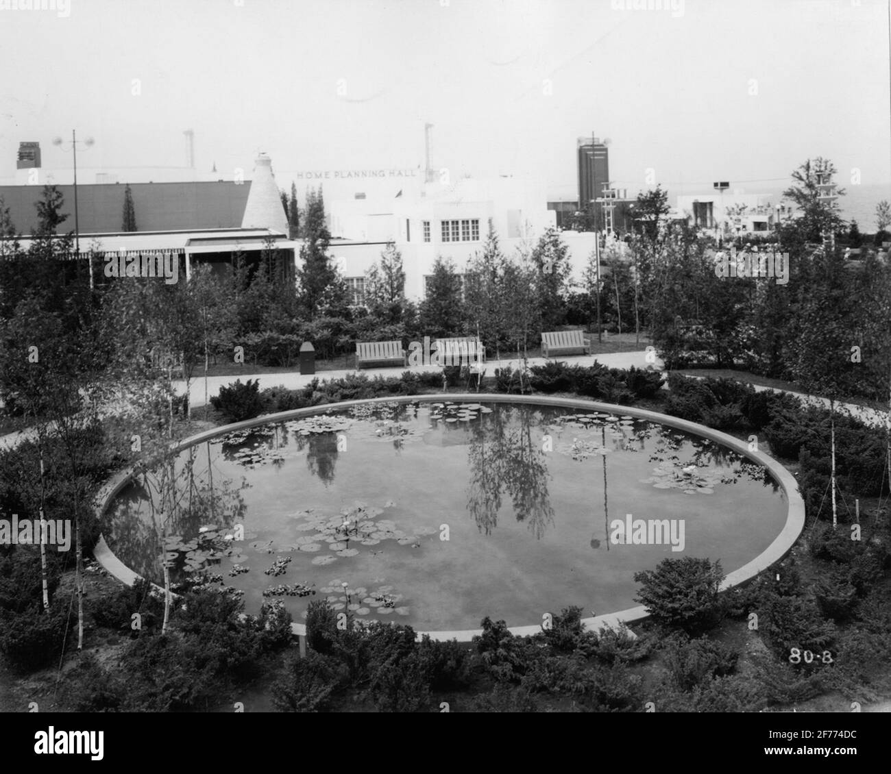 World exhibition in Chicago in 1933. The Näckridammen at the north end of the Ford exhibition. Two-thirds of the visitors to the World Exhibition attracted to the Great Ford Exhibition, on average 50,000 people per day. Stock Photo