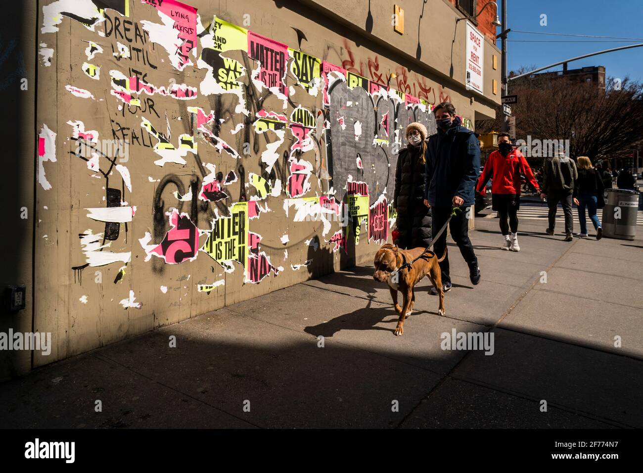 New York, USA. 03rd Apr, 2021. Pedestrians pass by the closed Grom gelato store on Bleecker Street in Greenwich Village in New York on Saturday, April 3, 2021. (Photo by Richard B. Levine) Credit: Sipa USA/Alamy Live News Stock Photo