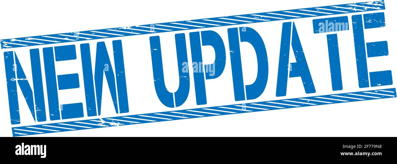 New update rubber stamp vector illustration isolated on white background Stock Vector