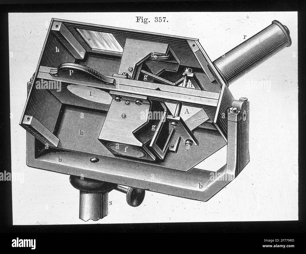 Skiopticon image from the Department of Photography at the Royal Institute of Technology. Use by Professor Helmer Bäckström as lecture material. Bäckström was Sweden's first professor in photography at the Royal Institute of Technology in Stockholm 1948-1958.Lummer-Brudhuns photometer.For more info SE: Chuwolen p. 357? Stock Photo