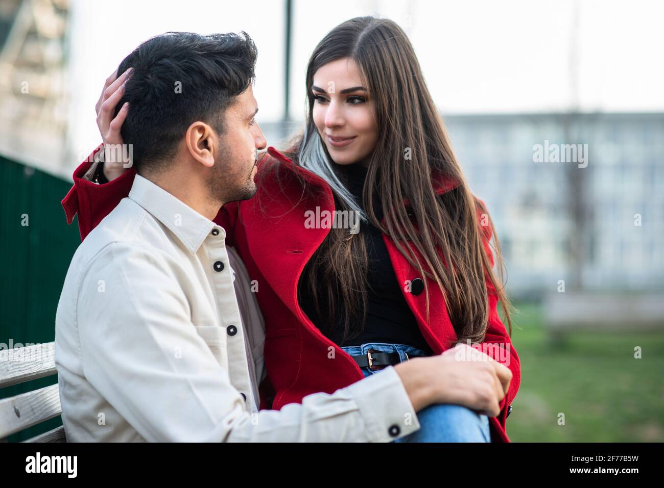 Arab man sitting on park bench hi-res stock photography and images - Alamy