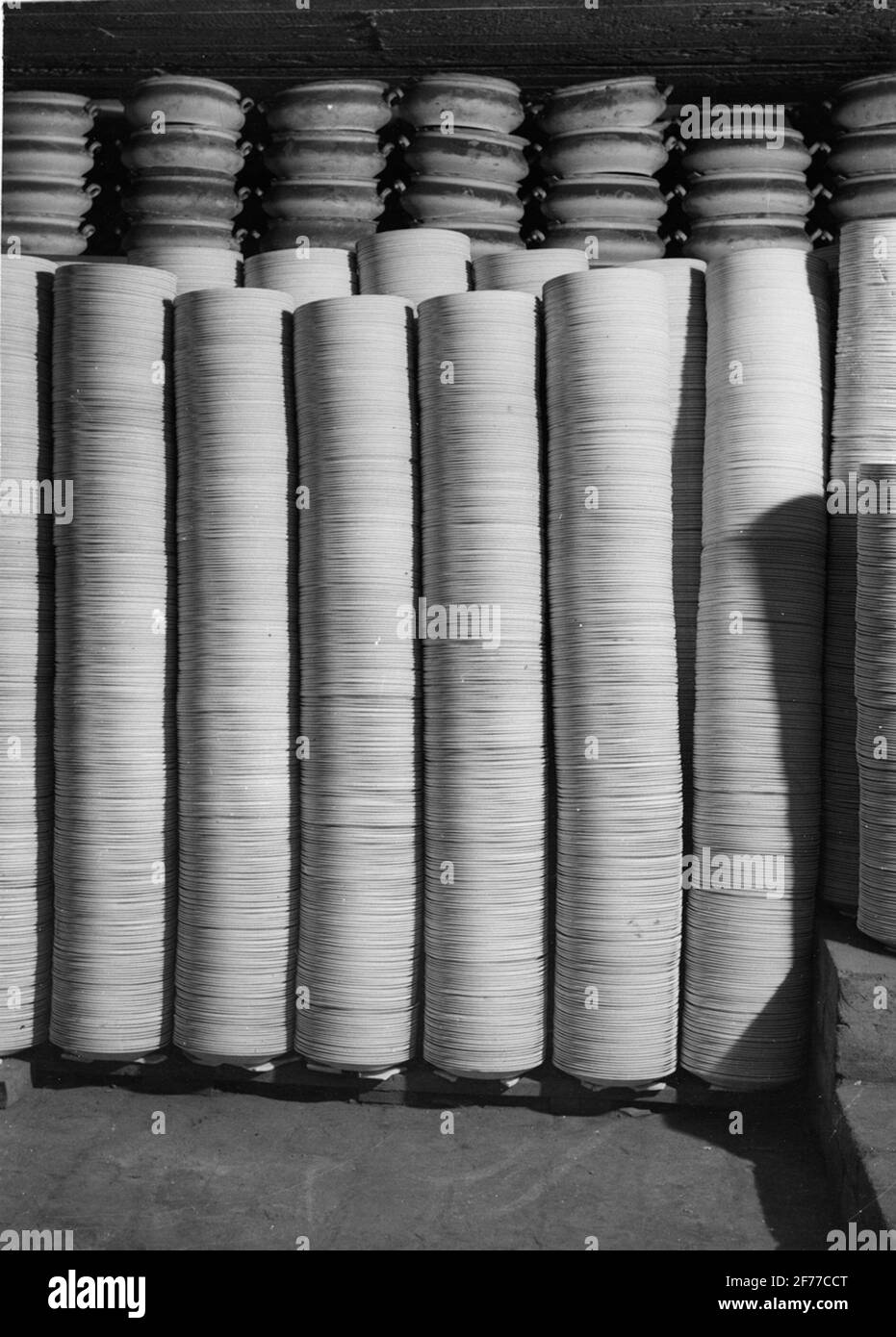 Gustavsberg's porcelain factory. Plate warehouse Stock Photo Alamy