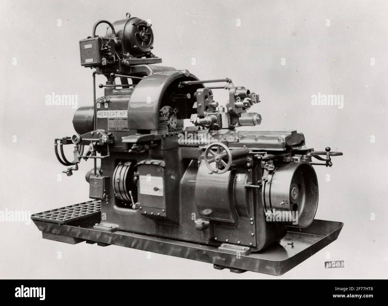 Lathe with automatic chuck Stock Photo Alamy