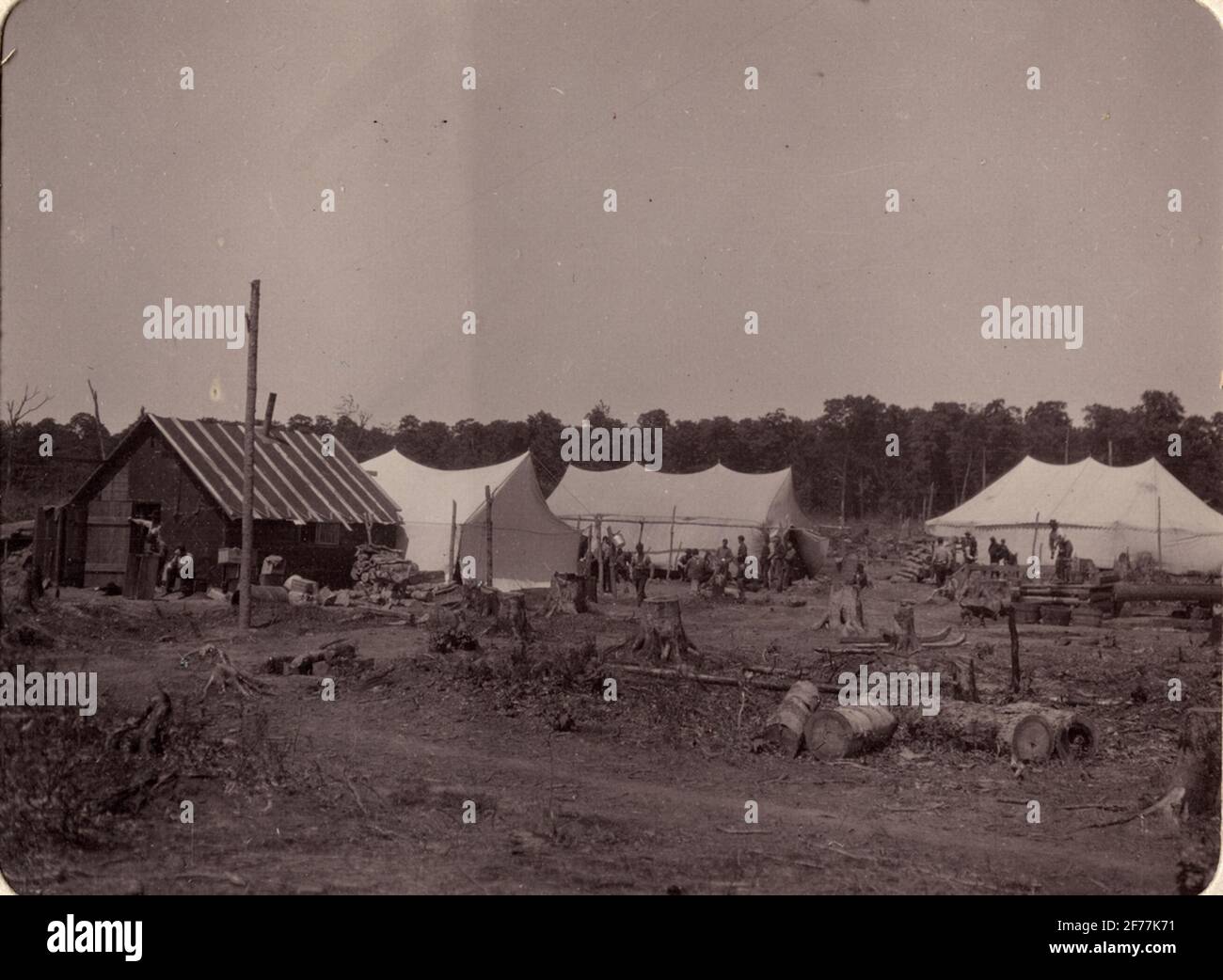 Removable camp for forest fell (forest felling). (Michigan). From Album