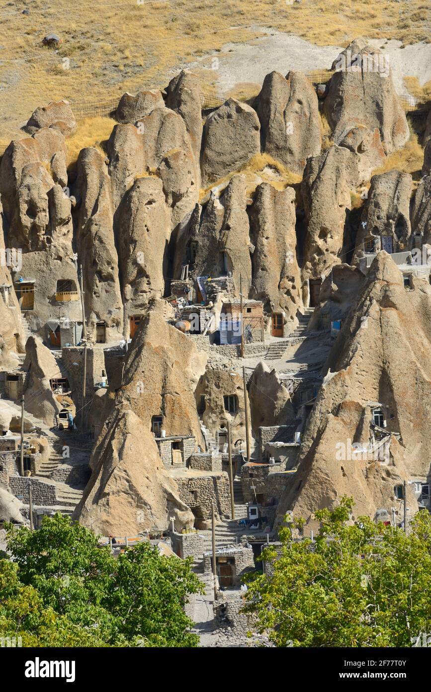 Iran, East Azerbaijan province, Kandovan troglodyte village Stock Photo