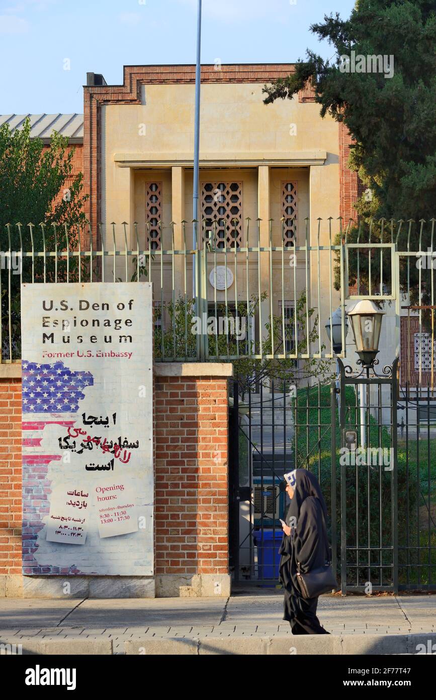 Iran, Tehran, Former U.S embassy, converted in a U.S Den of espionnage