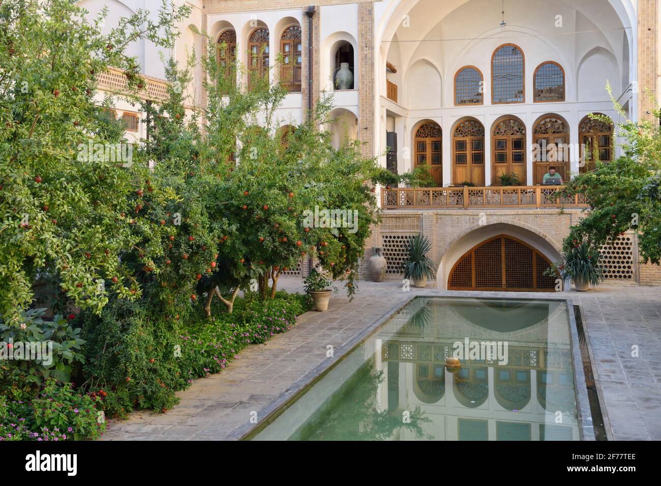Iran, Kashan, Manouchehri House Hotel Stock Photo