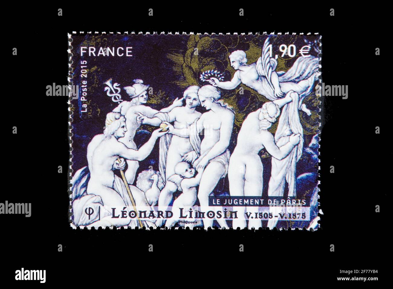 France, Paris, stamp Stock Photo