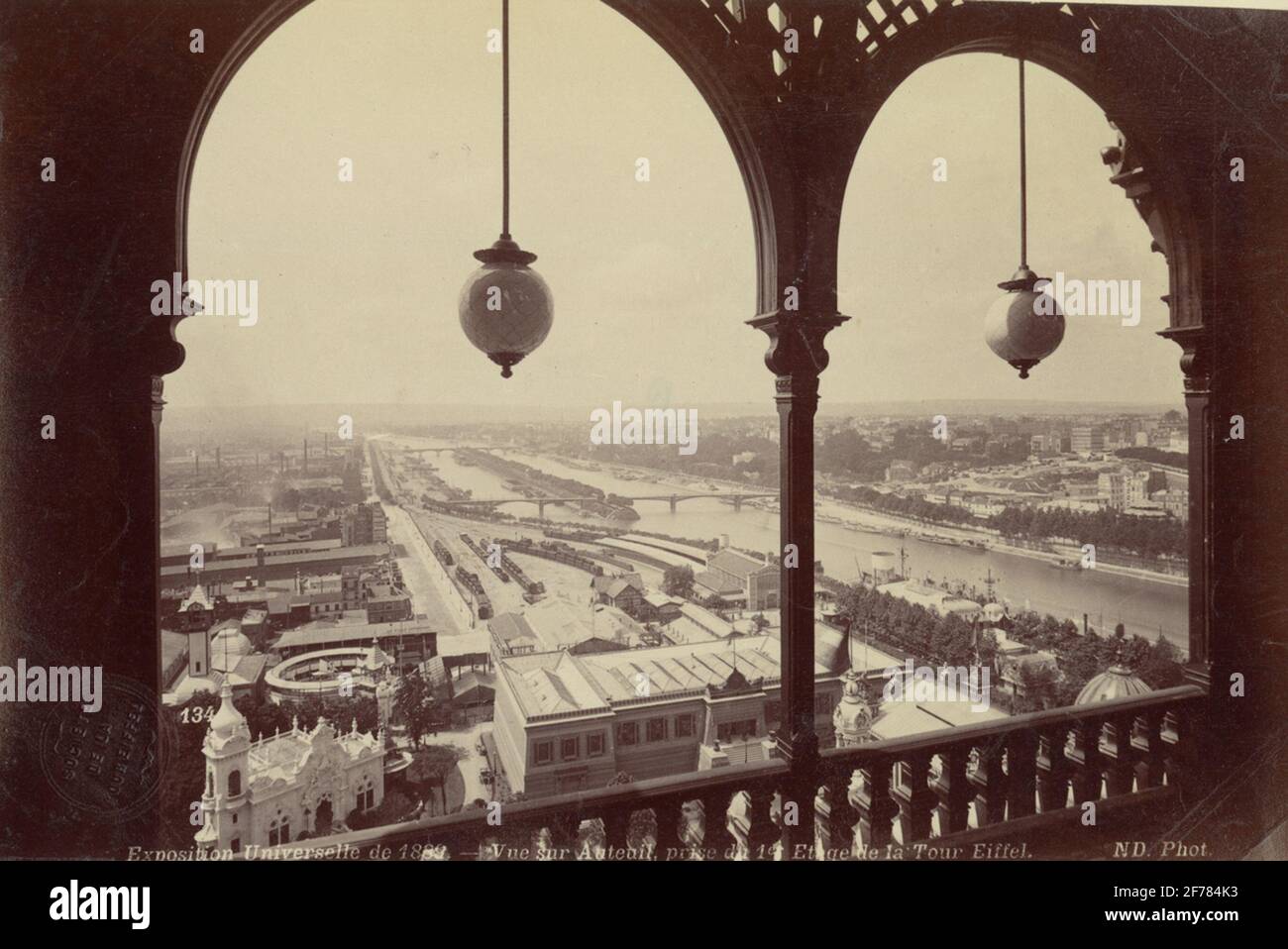 From Album: Foreign trip 1890. View of the World Exposition in Paris 1889, Exposition Universal. Stock Photo